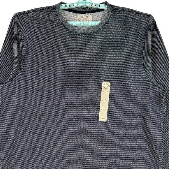 St. Johns Bay Men Super Soft Long Sleeve Crewneck Navy T-shirt Big/Tall 2XLT NWT - Picture 3 of 10